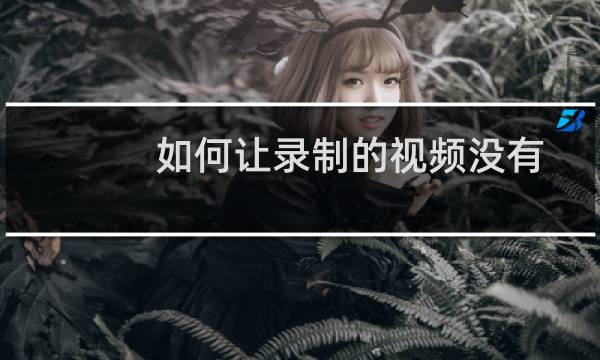 如何让录制的视频没有杂音？