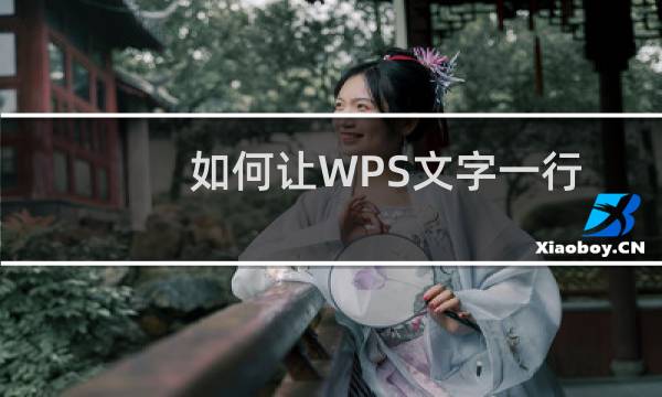 如何让WPS文字一行写出多行字
