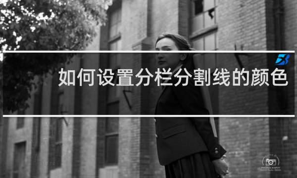 如何设置分栏分割线的颜色