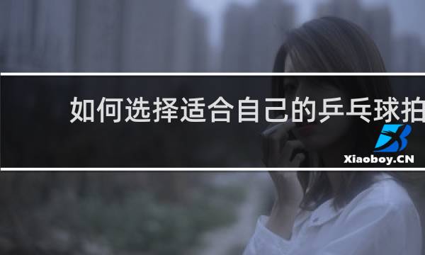 如何选择适合自己的乒乓球拍