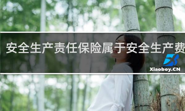 安全生产责任保险属于安全生产费用吗
