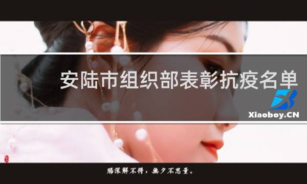 安陆市组织部表彰抗疫名单的图片