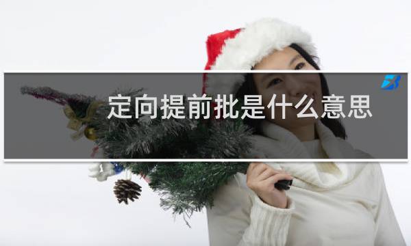 定向提前批是什么意思