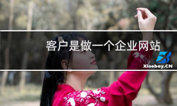 客户是做一个企业网站-备案平台