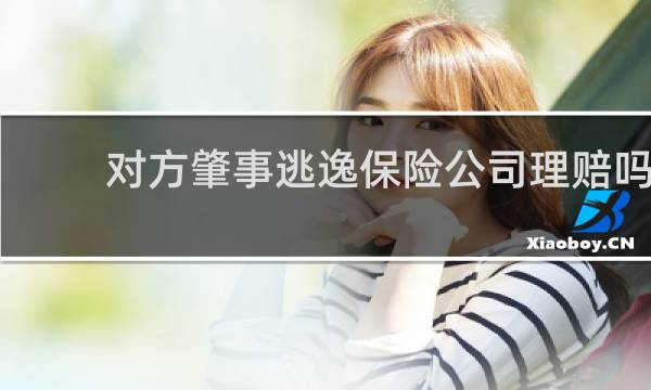 对方肇事逃逸保险公司理赔吗