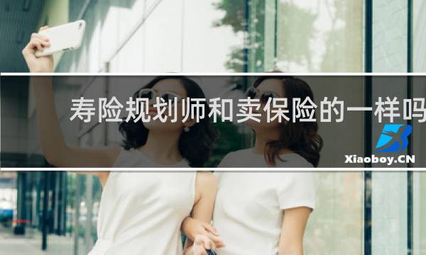 寿险规划师和卖保险的一样吗图片