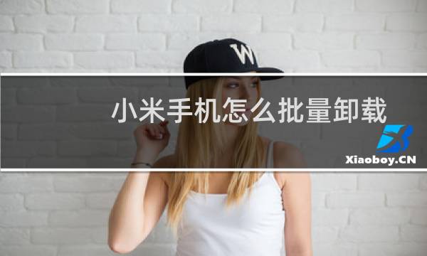 小米手机怎么批量卸载自带应用