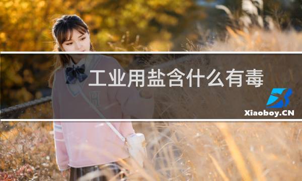 工业用盐含什么有毒图片