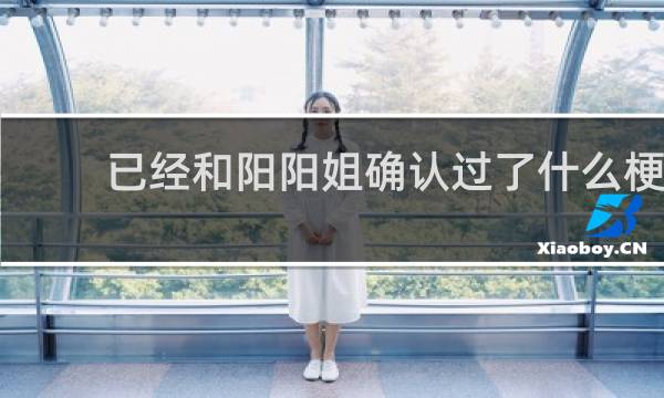 已经和阳阳姐确认过了什么梗