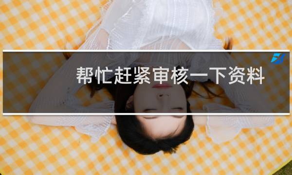 帮忙赶紧审核一下资料，如果没问题，就提交上去，让管局审核，客