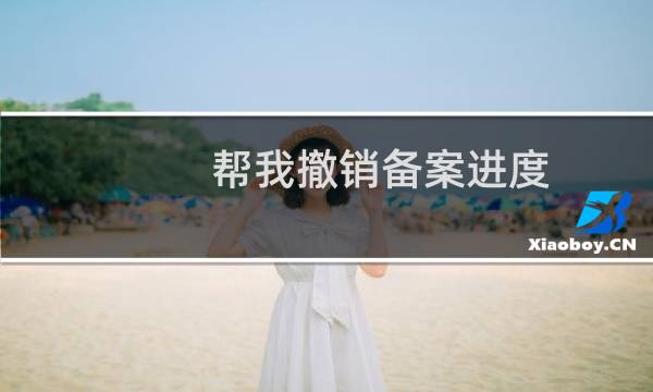 帮我撤销备案进度，备案核验编号：