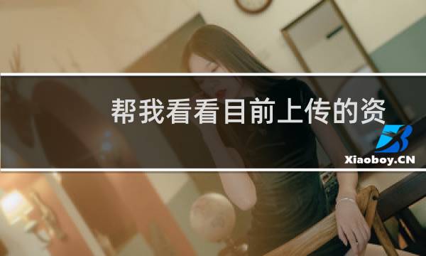 帮我看看目前上传的资料符合要求吗？