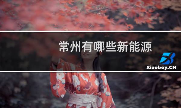 常州有哪些新能源