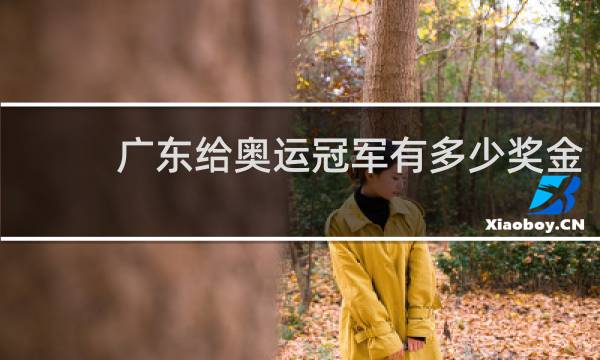 广东给奥运冠军有多少奖金