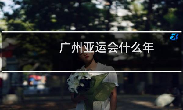 广州亚运会什么年