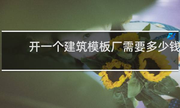 开一个建筑模板厂需要多少钱
