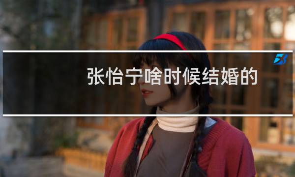 张怡宁啥时候结婚的