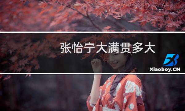 张怡宁大满贯多大