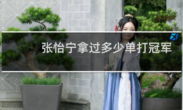 张怡宁拿过多少单打冠军