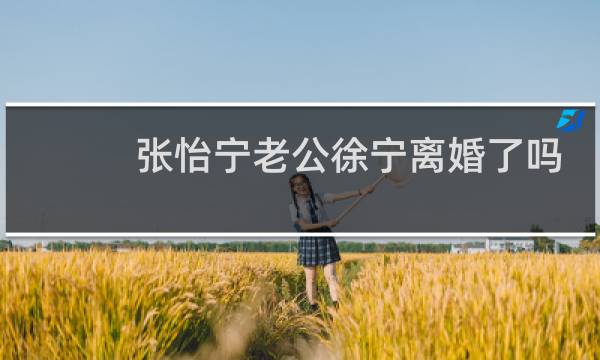 张怡宁老公徐宁离婚了吗