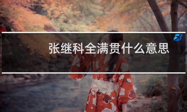 张继科全满贯什么意思