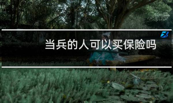 当兵的人可以买保险吗