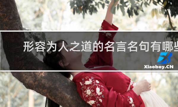 形容为人之道的名言名句有哪些