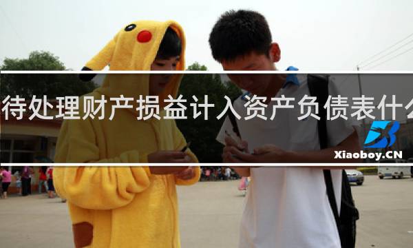 待处理财产损益计入资产负债表什么科目