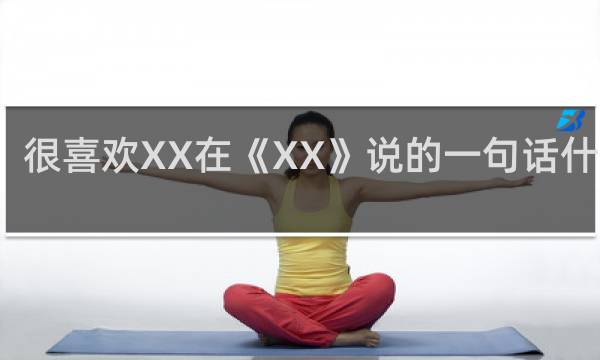 很喜欢XX在《XX》说的一句话什么梗