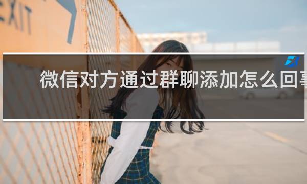 微信对方通过群聊添加怎么回事