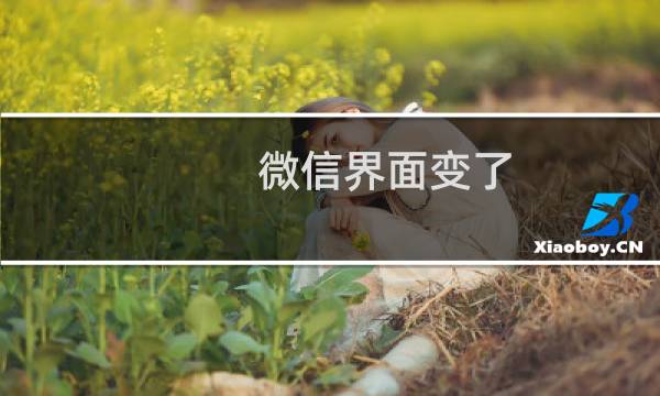 微信界面变了（微信界面变黑色）图片
