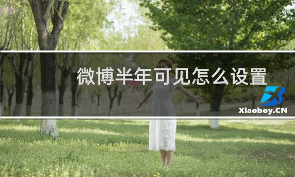 微博半年可见怎么设置图片