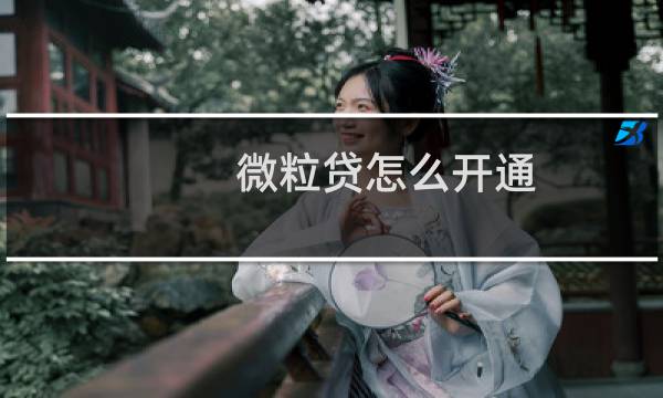 微粒贷怎么开通（微粒贷开通教程）