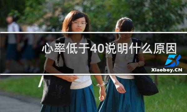 心率低于40说明什么原因