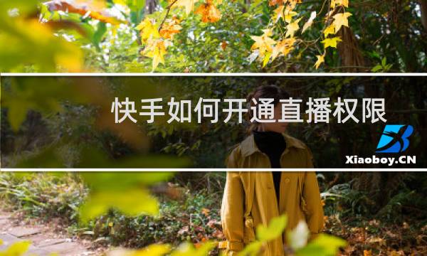 快手如何开通直播权限