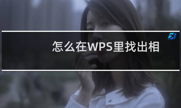怎么在WPS里找出相同颜色的字