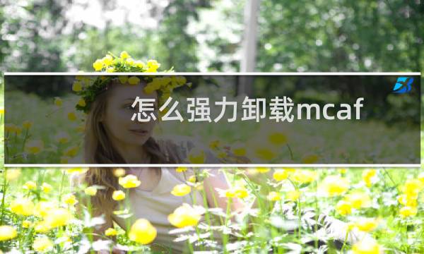 怎么强力卸载mcafee（怎样卸载mcafee）