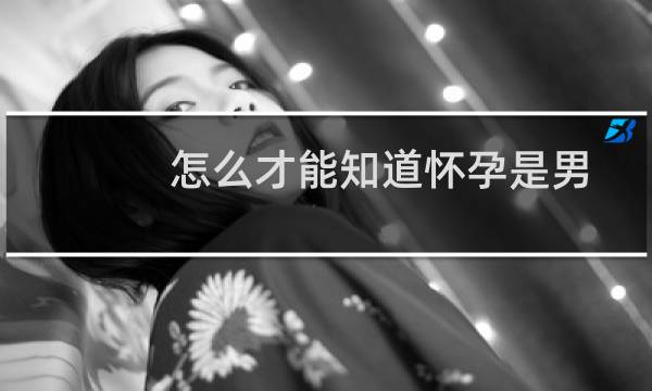 怎么才能知道怀孕是男是女（怀孕怎么样才知道是男是女）图片
