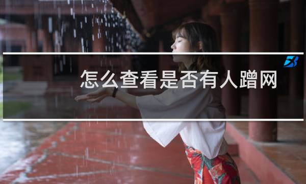 怎么查看是否有人蹭网
