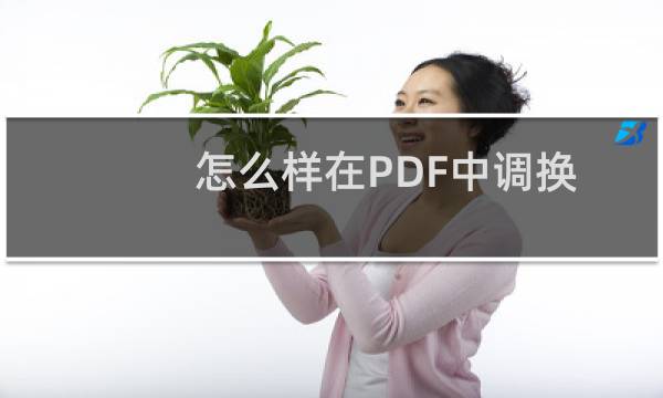 怎么样在PDF中调换页面的顺序？