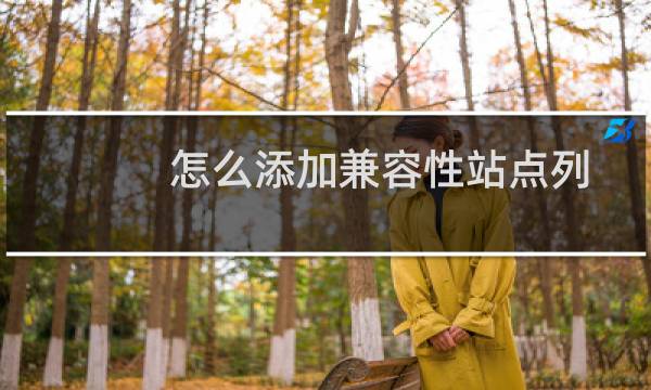 怎么添加兼容性站点列表（怎么添加兼容性站点）图片