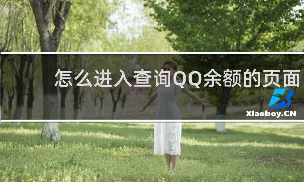 怎么进入查询QQ余额的页面