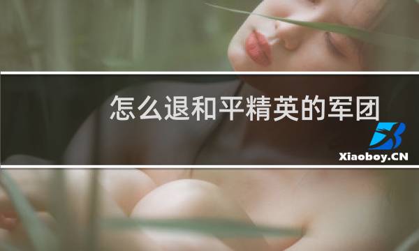 怎么退和平精英的军团(和平精英军团怎么退出去)图片