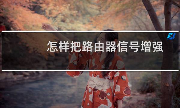 怎样把路由器信号增强（无线路由器信号增强）
