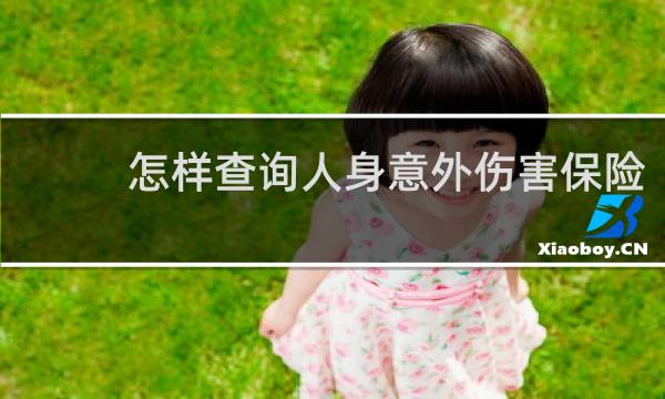 怎样查询人身意外伤害保险