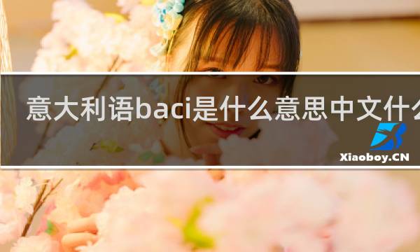 意大利语baci是什么意思中文什么梗