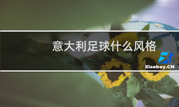 意大利足球什么风格