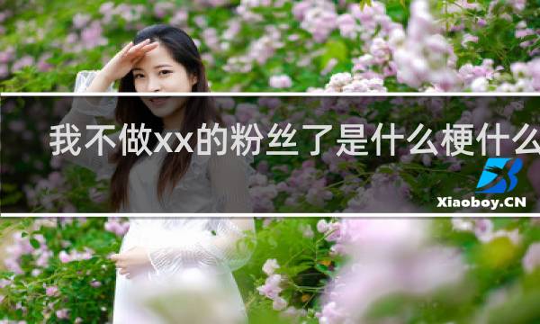 我不做xx的粉丝了是什么梗什么梗