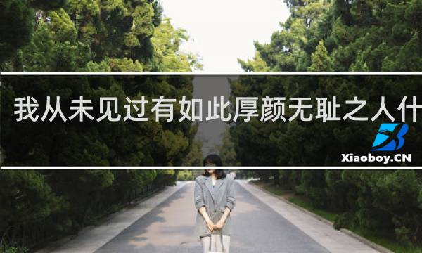 我从未见过有如此厚颜无耻之人什么梗？我从未见过有如此厚颜无耻之人是什么意思什么梗