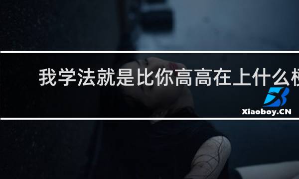 我学法就是比你高高在上什么梗